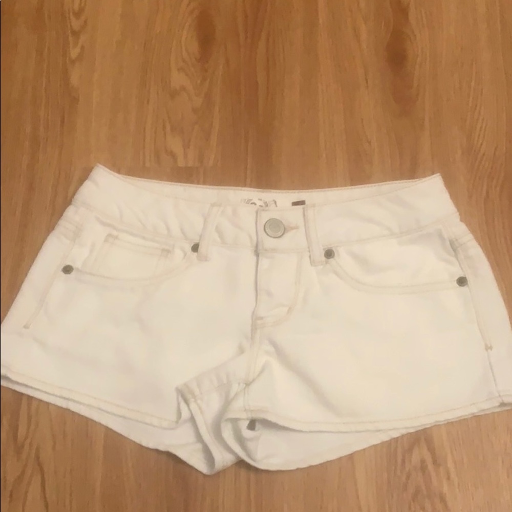 White denim shorts